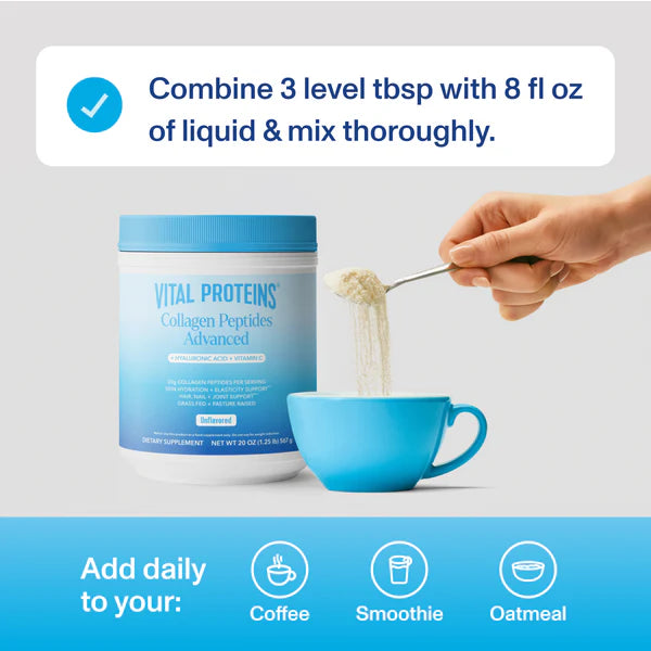 Vital Proteins Collagen Peptides Advanced – Unflavored Powder