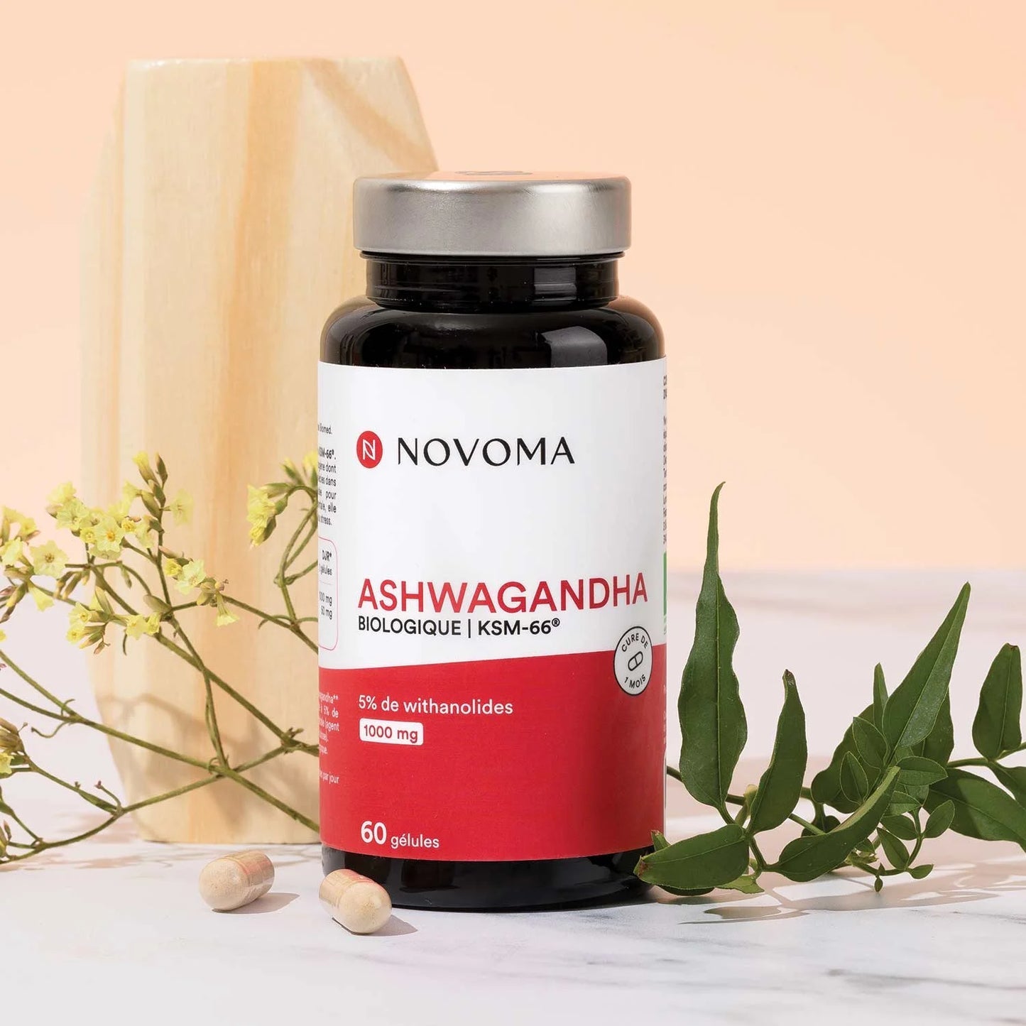 Novoma Organic Ashwagandha KSM-66 – 600mg Capsules