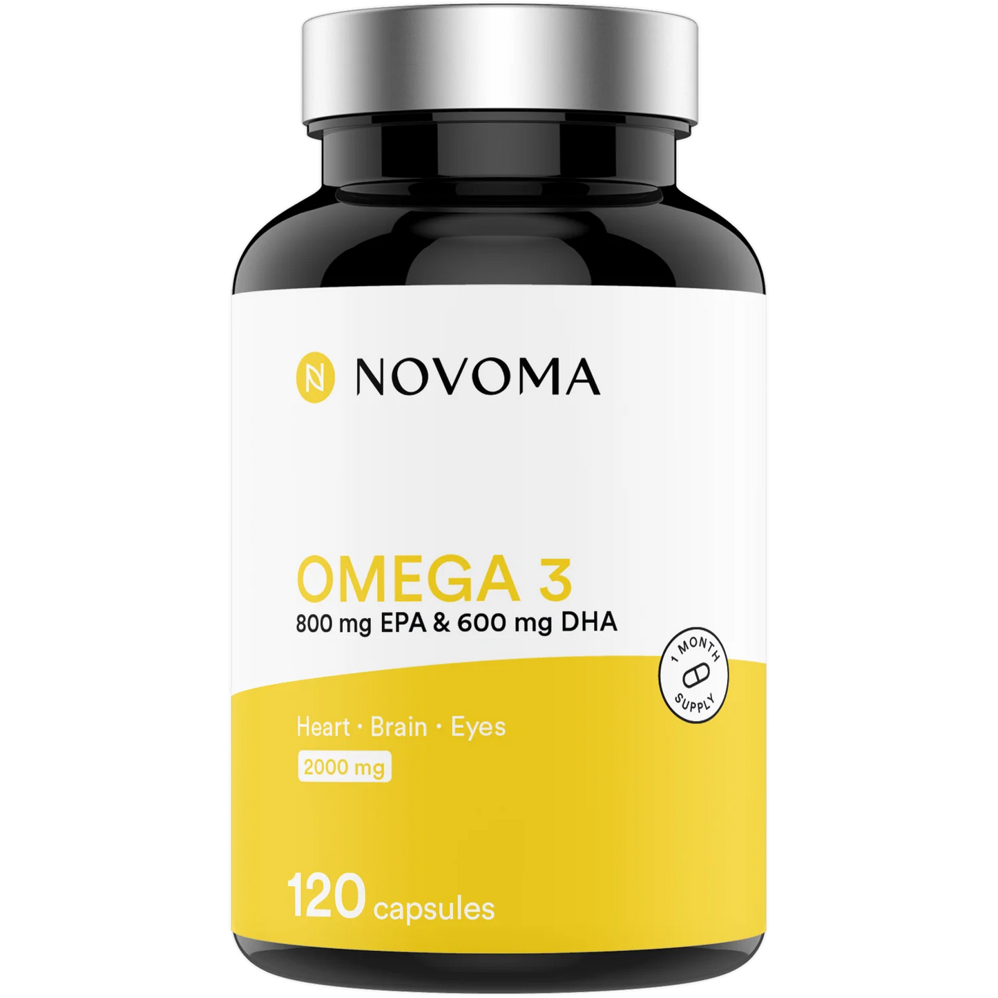 Novoma Omega 3 Fish Oil – 2000mg, 120 Softgels