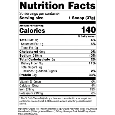 Transparent Labs Organic Vegan Plant-Based Protein Isolate