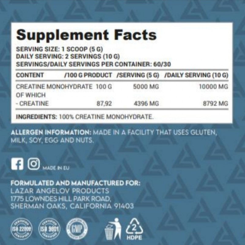 Lazar Angelov Nutrition Creatine Monohydrate