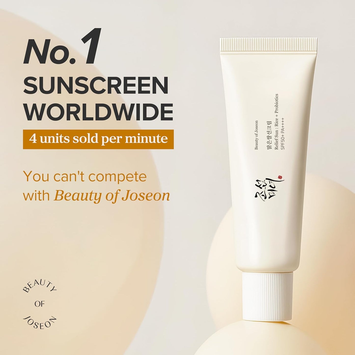 Beauty of Joseon Relief Sun Rice Probiotics SPF 50+ PA++++ Korean Sunscreen sunblock for Face Daily Sunscreen