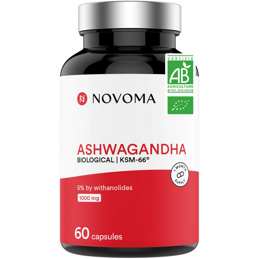 Novoma Organic Ashwagandha KSM-66 – 600mg Capsules