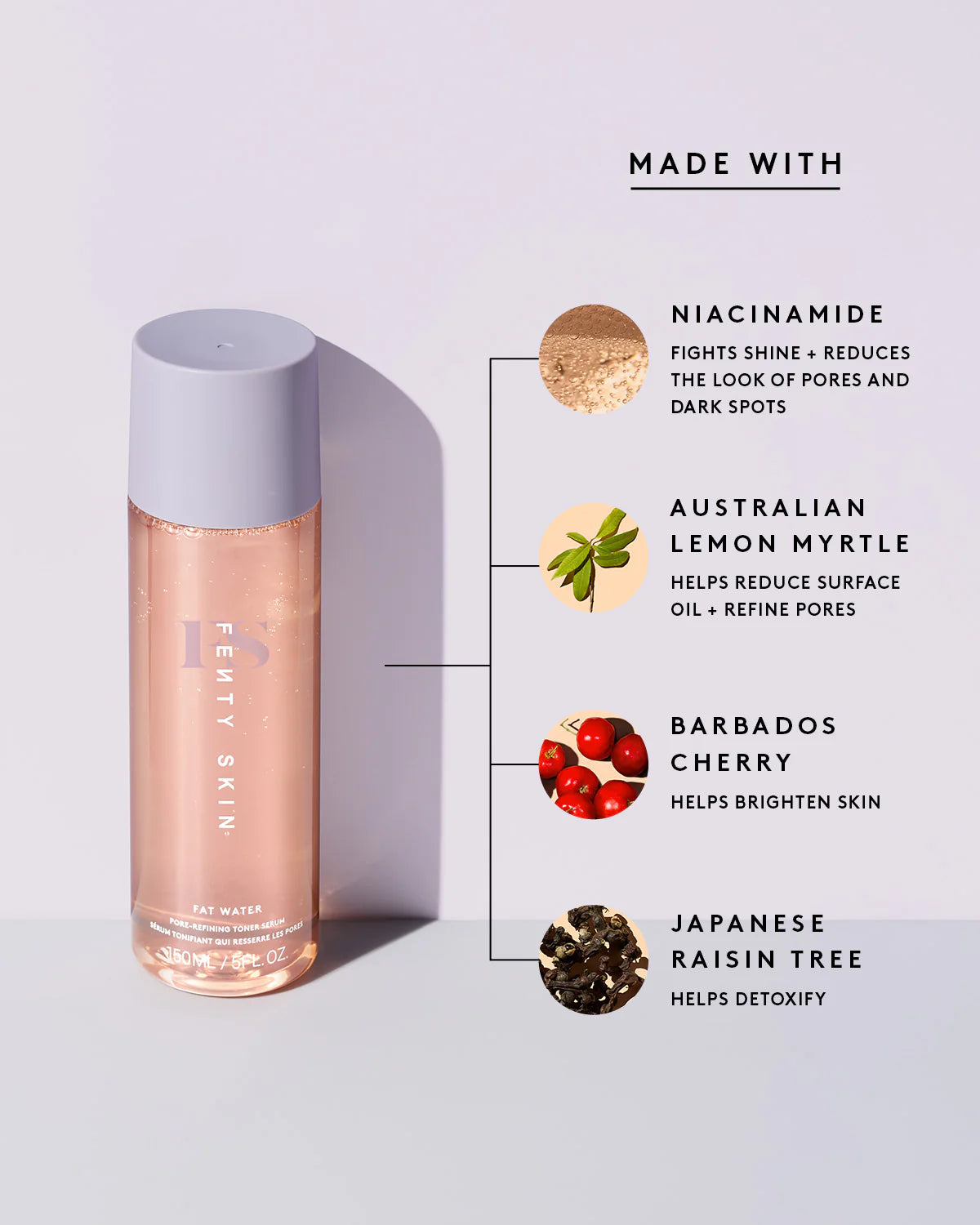 Fenty Beauty Fat Water Niacinamide Pore-Refining Toner Serum With Barbados Cherry